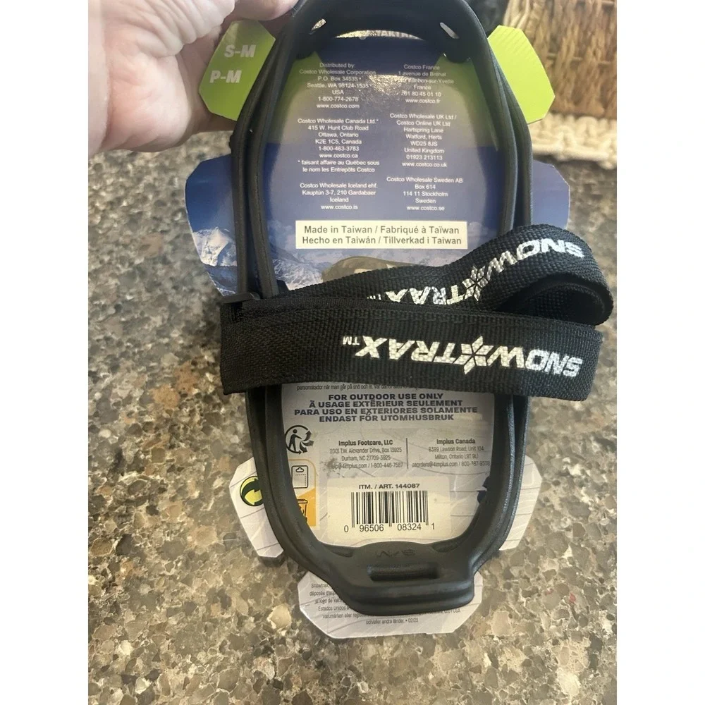 Snow Trax Adjustable Straps Ice Cleats Black Size Small Medium S/M